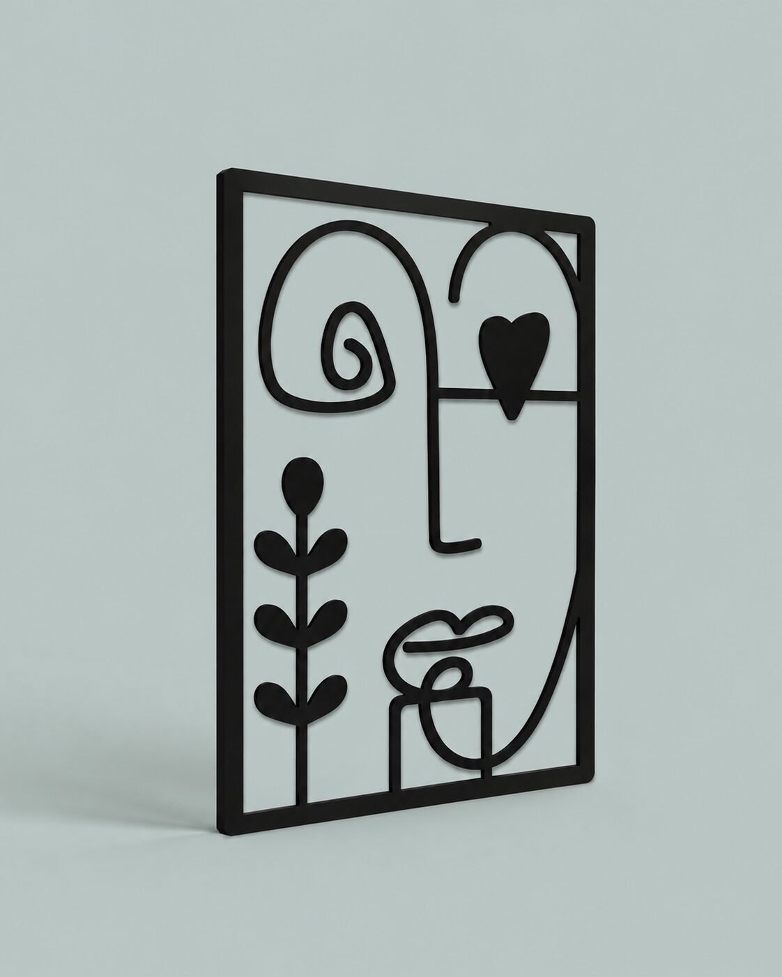 Abstract Face Wooden Wall Art - Image 2