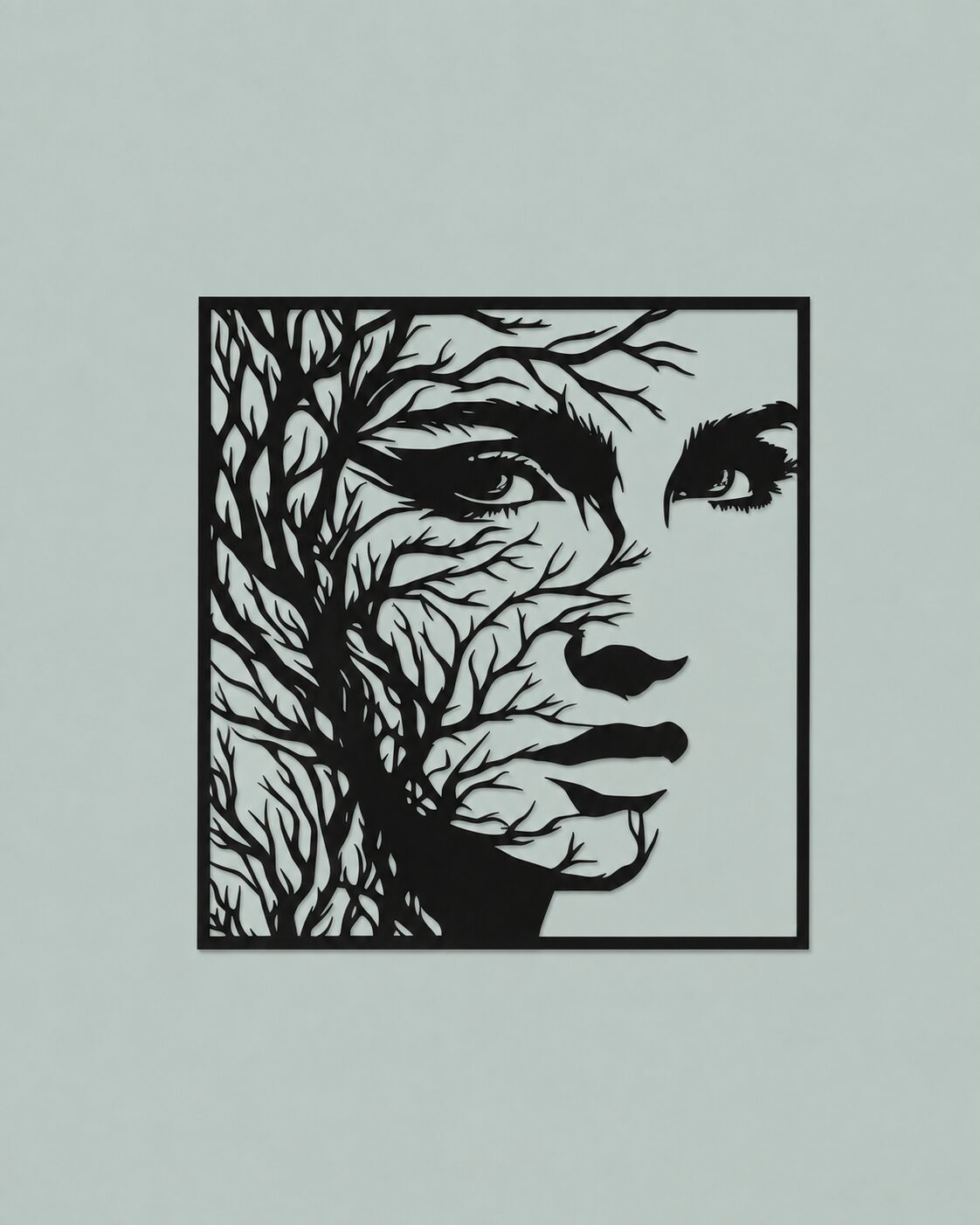 Tree Face Wooden Wall Art