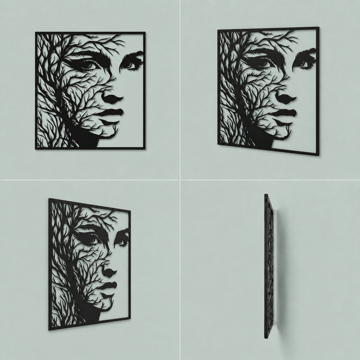 Tree Face Wooden Wall Art - Image 3